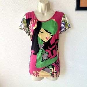 Custo Barcelona Multicolor Graphic Tee